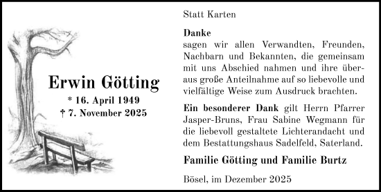 Anzeige von Erwin Götting von OM-Medien