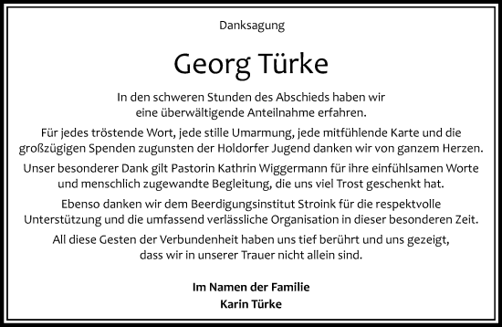 Anzeige von Georg Türke von OM-Medien