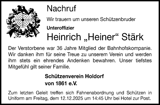 Anzeige von Heinrich Stärk von OM-Medien