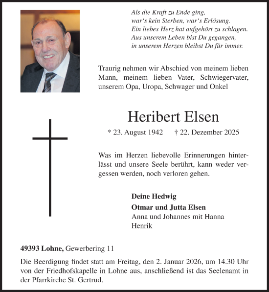 Anzeige von Heribert Elsen von OM-Medien