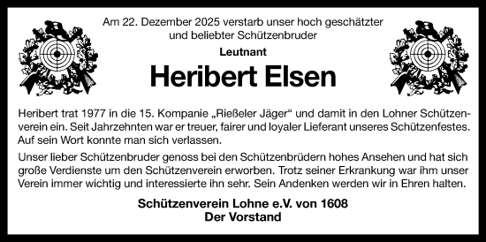 Anzeige von Heribert Elsen von OM-Medien