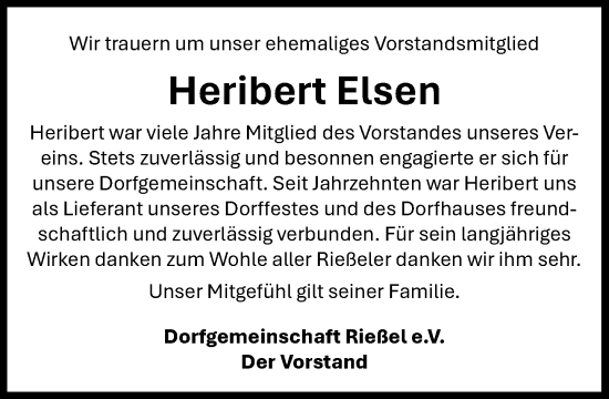 Anzeige von Heribert Elsen von OM-Medien