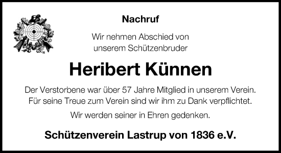 Anzeige von Heribert Künnen von OM-Medien