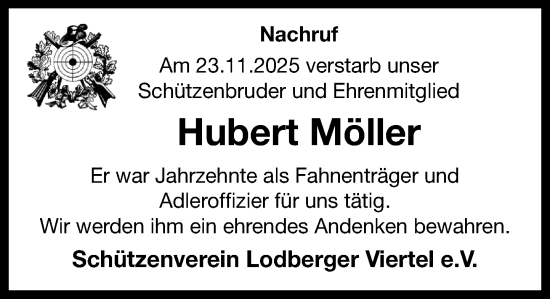 Anzeige von Hubert Möller von OM-Medien
