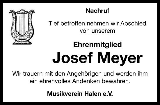 Anzeige von Josef Meyer von OM-Medien