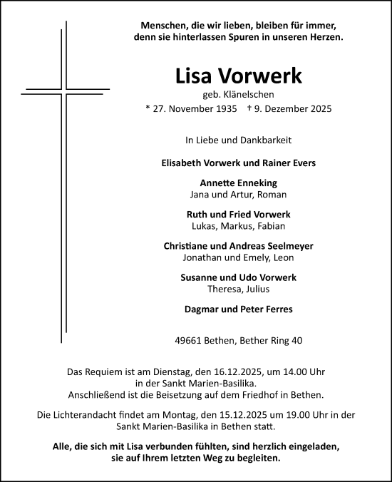 Anzeige von Lisa Vorwerk von OM-Medien