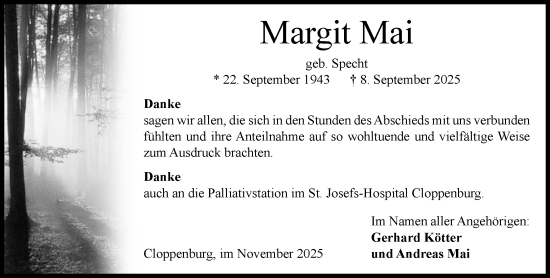 Anzeige von Margit Mai von OM-Medien