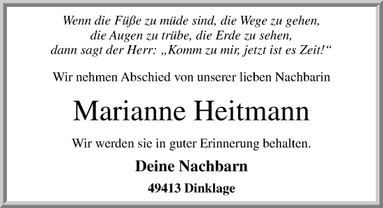 Anzeige von Marianne Heitmann von OM-Medien
