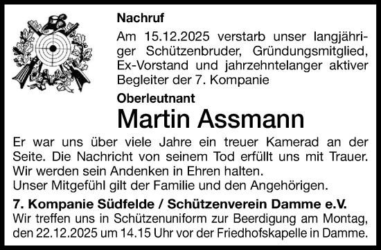 Anzeige von Martin Aßmann von OM-Medien