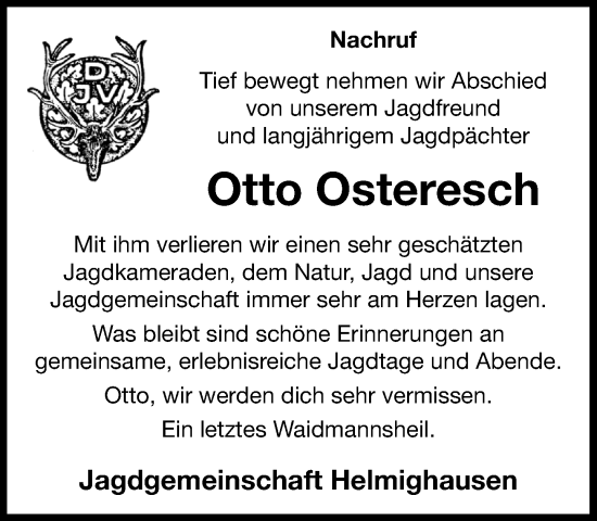 Anzeige von Otto Osteresch von OM-Medien