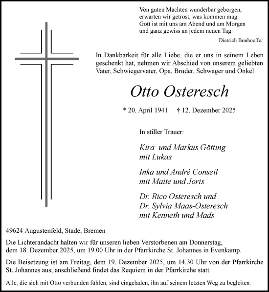 Anzeige von Otto Osteresch von OM-Medien