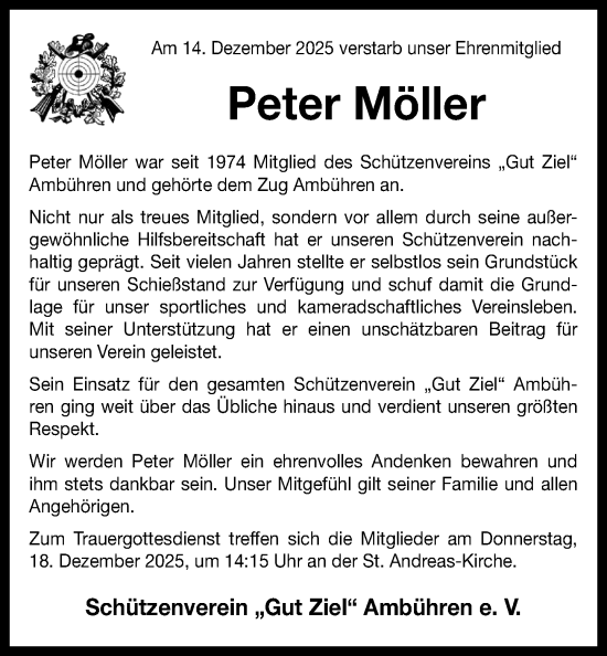 Anzeige von Peter Möller von OM-Medien