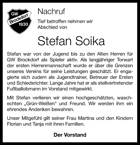 Anzeige von Stefan Soika von OM-Medien