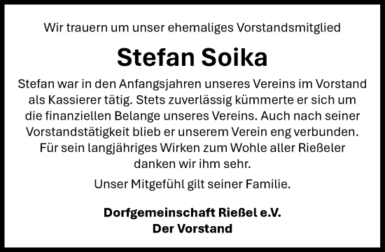 Anzeige von Stefan Soika von OM-Medien