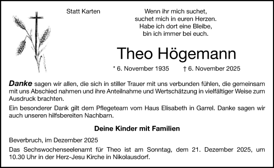 Anzeige von Theo Högemann von OM-Medien