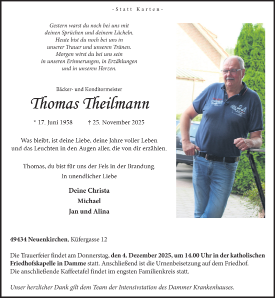 Anzeige von Thomas Theilmann von OM-Medien