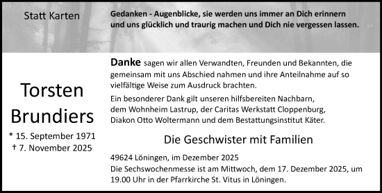 Anzeige von Torsten Brundiers von OM-Medien