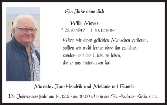 Anzeige von Willi Meyer von OM-Medien