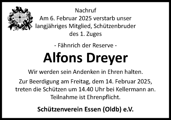Anzeige von Alfons Dreyer von OM-Medien