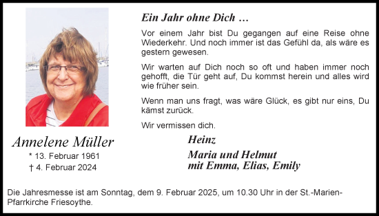 Anzeige von Annelene Müller von OM-Medien