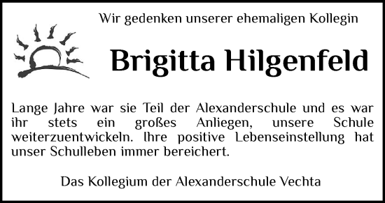 Anzeige von Brigitta Hilgenfeld von OM-Medien