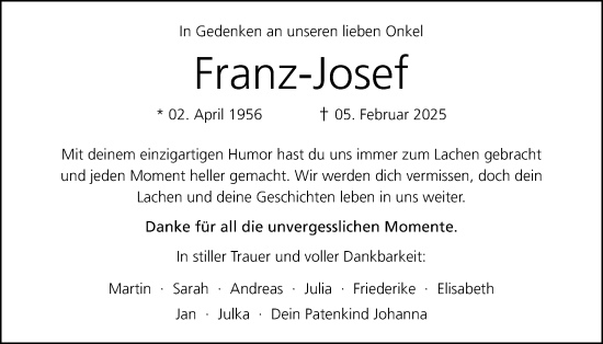 Anzeige von Franz-Josef  von OM-Medien