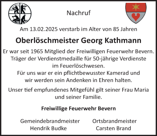 Anzeige von Georg Kathmann von OM-Medien