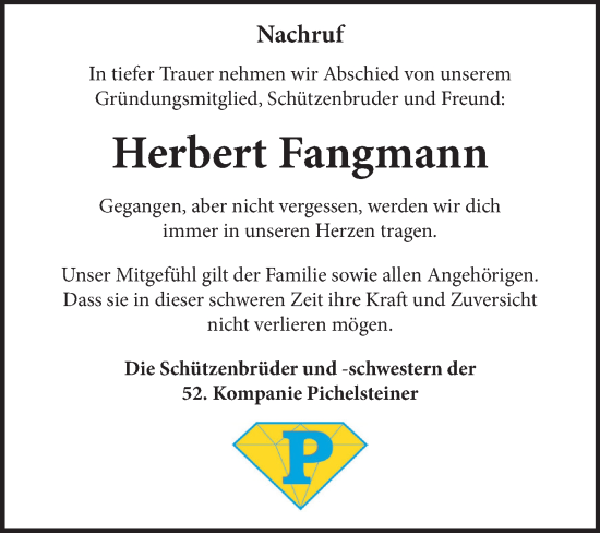 Anzeige von Herbert Fangmann von OM-Medien