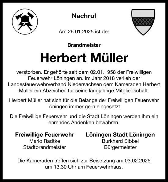 Anzeige von Herbert Müller von OM-Medien