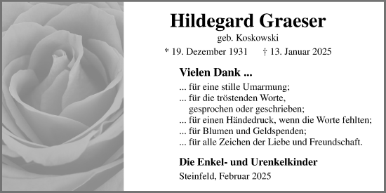 Anzeige von Hildegard Graeser von OM-Medien