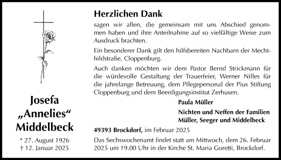 Anzeige von Josefa Müller von OM-Medien