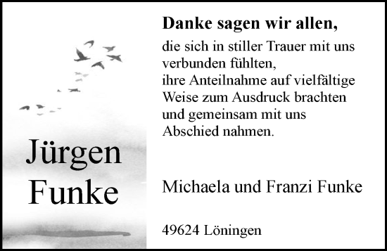 Anzeige von Jürgen Funke von OM-Medien