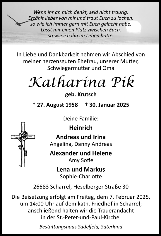 Anzeige von Katharina Pik von OM-Medien