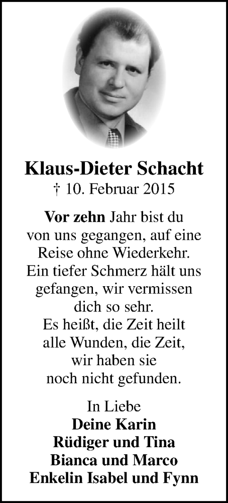 Anzeige von Klaus-Dieter Schacht von OM-Medien