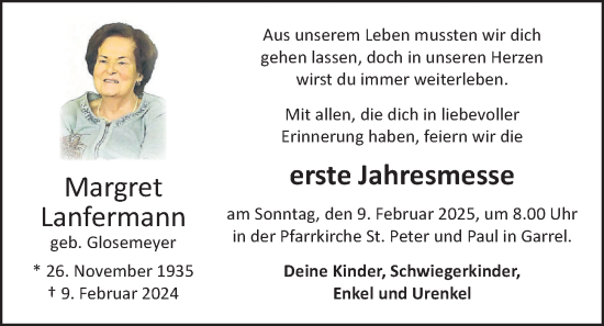 Anzeige von Margret Lanfermann von OM-Medien