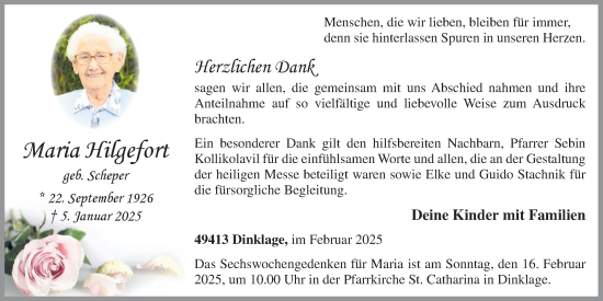 Anzeige von Maria Hilgefort von OM-Medien