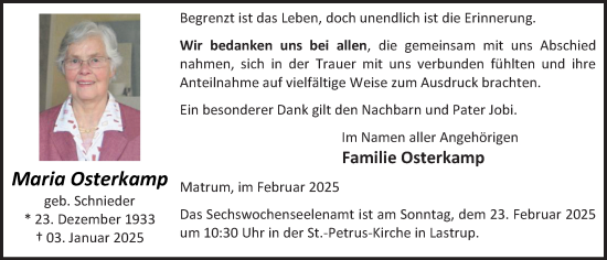Anzeige von Maria Osterkamp von OM-Medien