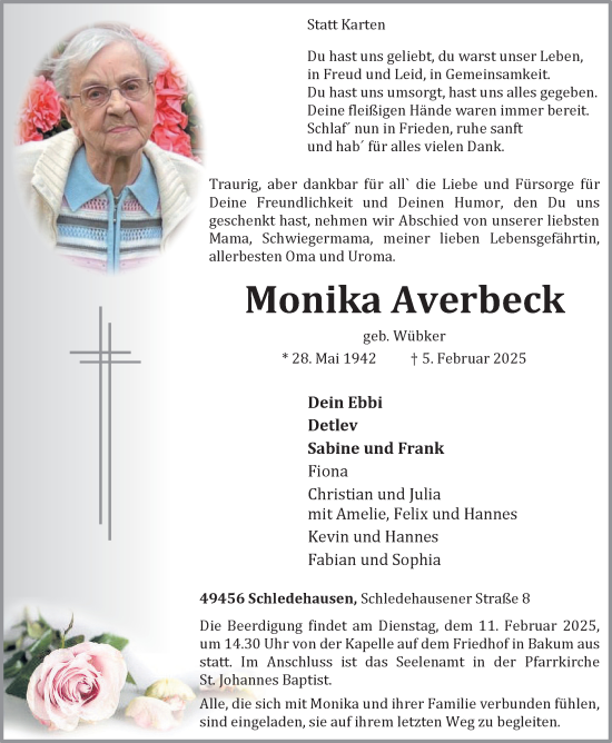 Anzeige von Monika Averbeck von OM-Medien