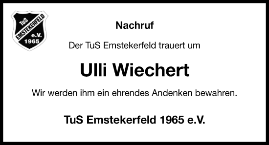 Anzeige von Ulli Wiechert von OM-Medien