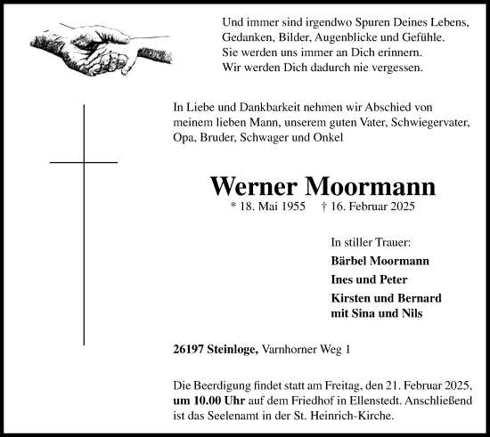 Anzeige von Werner Moormann von OM-Medien