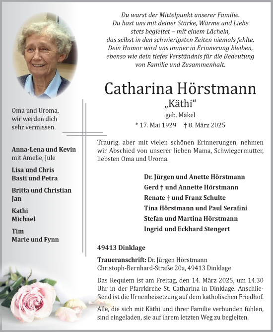 Anzeige von Catharina Hörstmann  von OM Medien