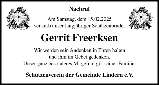 Anzeige von Gerrit Freerksen von OM-Medien