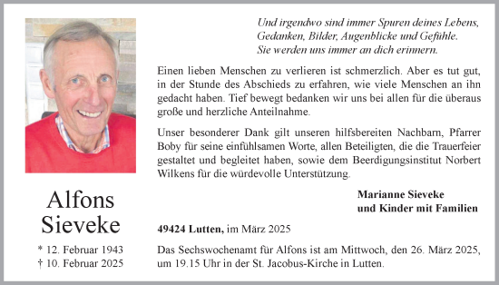 Anzeige von Alfons Sieveke von OM-Medien