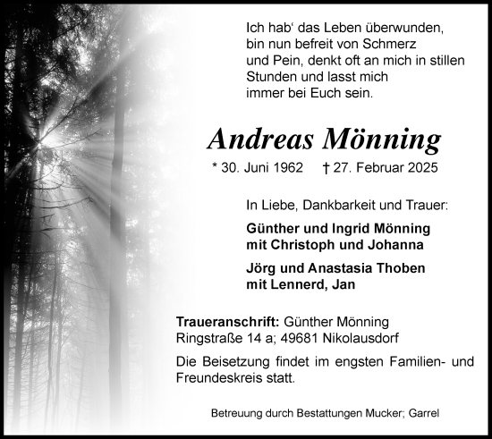 Anzeige von Andreas Mönning von OM-Medien