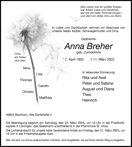 Anzeige von Anna Breher von OM-Medien