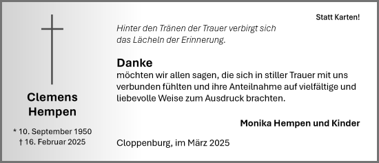 Anzeige von Clemens Hempen von OM-Medien