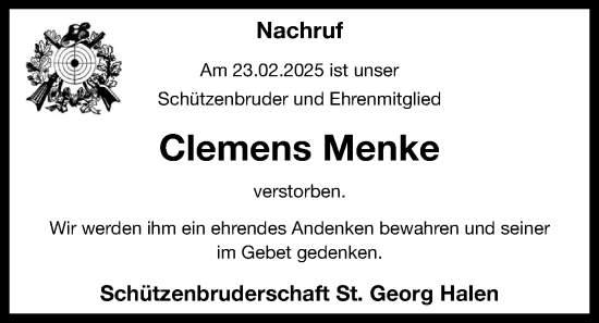 Anzeige von Clemens Menke von OM-Medien