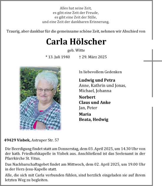 Anzeige von Carla Hölscher  von OM Medien