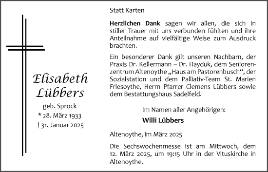 Anzeige von Elisabeth Lübbers von OM-Medien