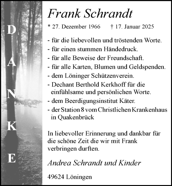 Anzeige von Frank Schrandt von OM-Medien